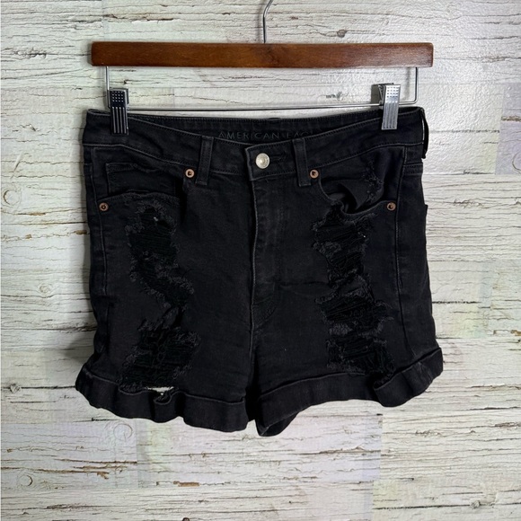 American Eagle Mom short black distressed size 6 - Picture 1 of 7